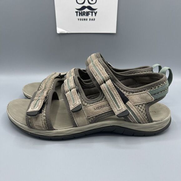 Merrell Womens Siren 2 Strap Taupe Comfortable Adjustable Sandals Sport Outdoor - Picture 1 of 9
